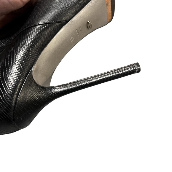 Sergio Rossi Leather Knee High Boots Stiletto Heel Black Size 40.5 Women’s 9.5 - Picture 9 of 9